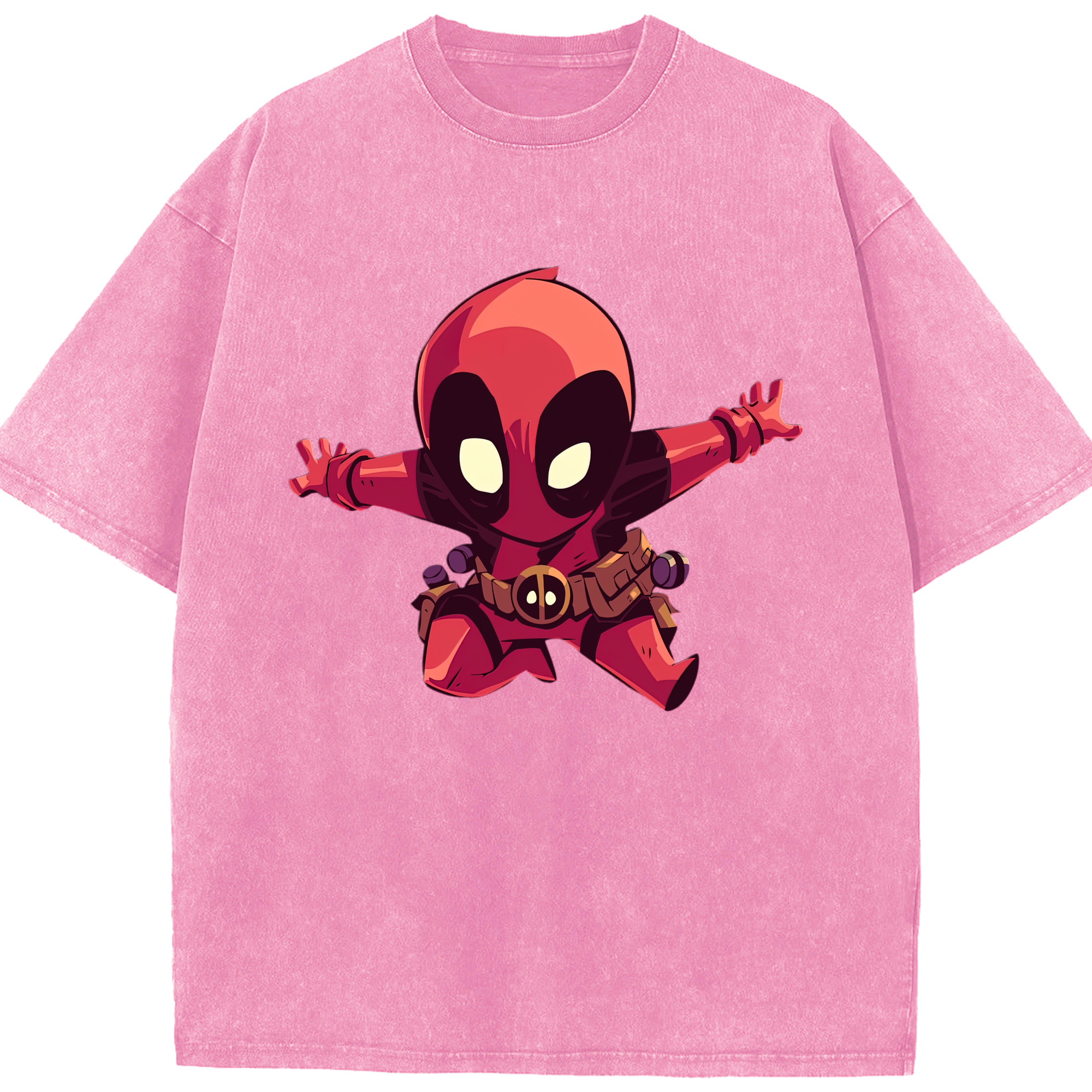 （画像用） Deadpool デッドプール 綿100% ヴィンテージ風 半袖Tシャツ（フロントプリント）
